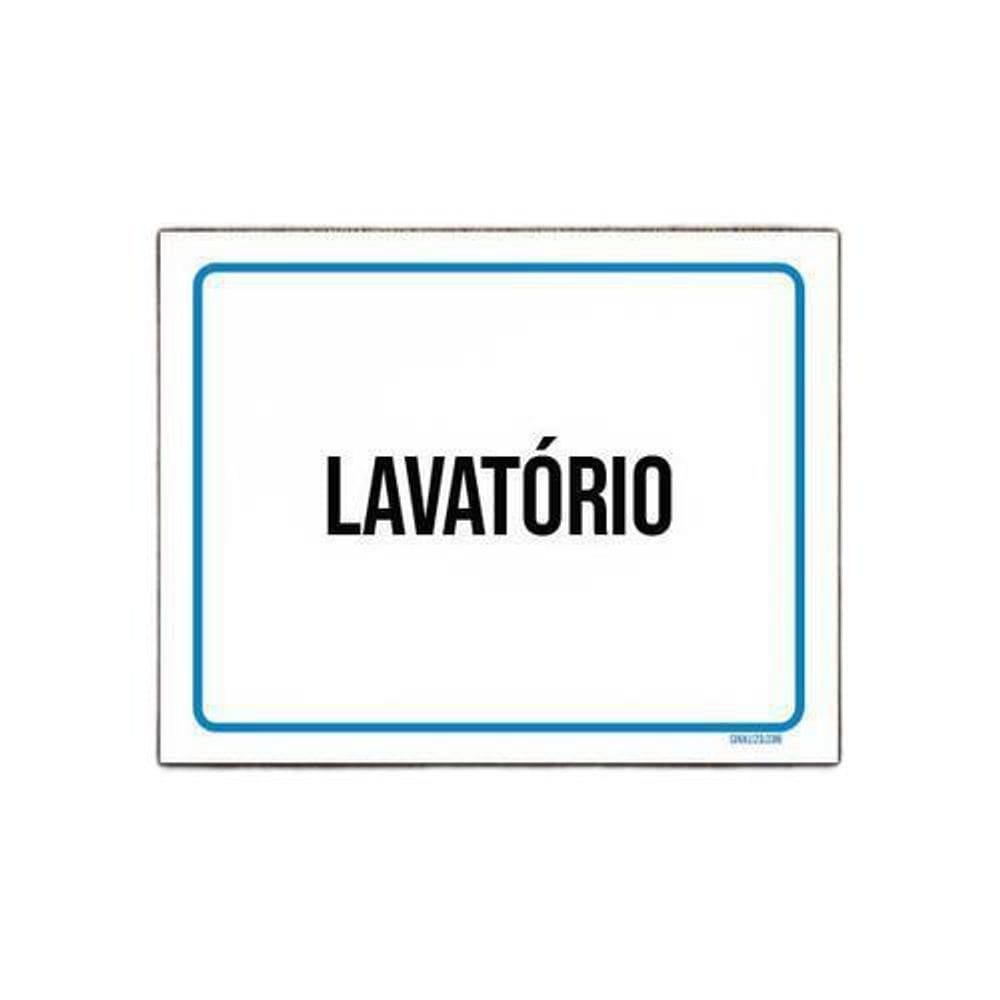 Kit 10 Placas Ambiente Sinalização Setor Lavatório