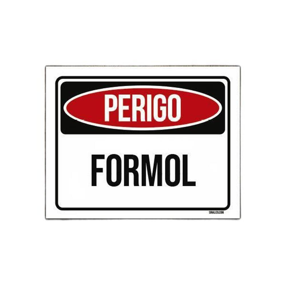 Placa Sinalização Perigo Formol 18X23