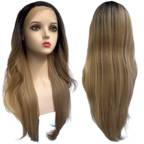 Peruca front lace HD orgânica loira ombre hair OTSNDBLND