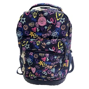 Mochila Rodinha Com Alça Scribble Roxa Marshmallow Diplomata