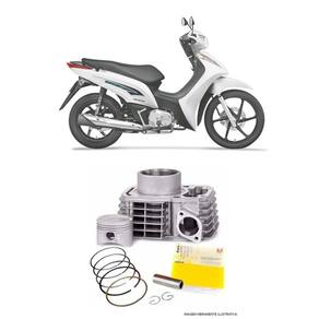 Kit Motor Cilindro Honda Biz 125 Injetada 2009- Metal Leve
