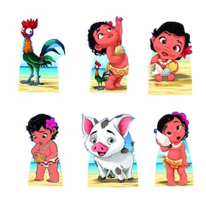 Moana Baby Kit 6 Displays De Mesa Totens De Decoração Festa