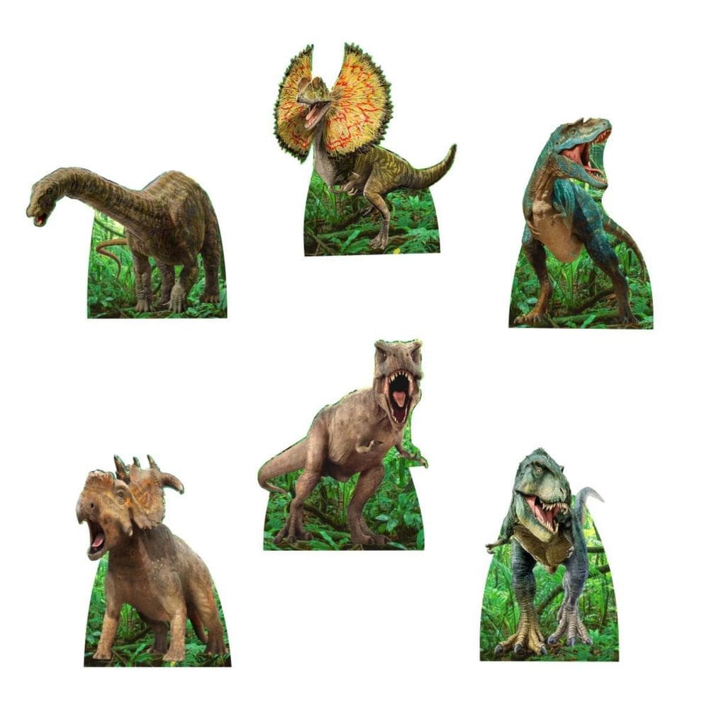 Dinossauros Kit 6 Displays De Decoração De Festa Enfeites
