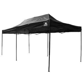 Tenda Gazebo 3 X 6 m em Aço Dobrável Preta 334607 BEL