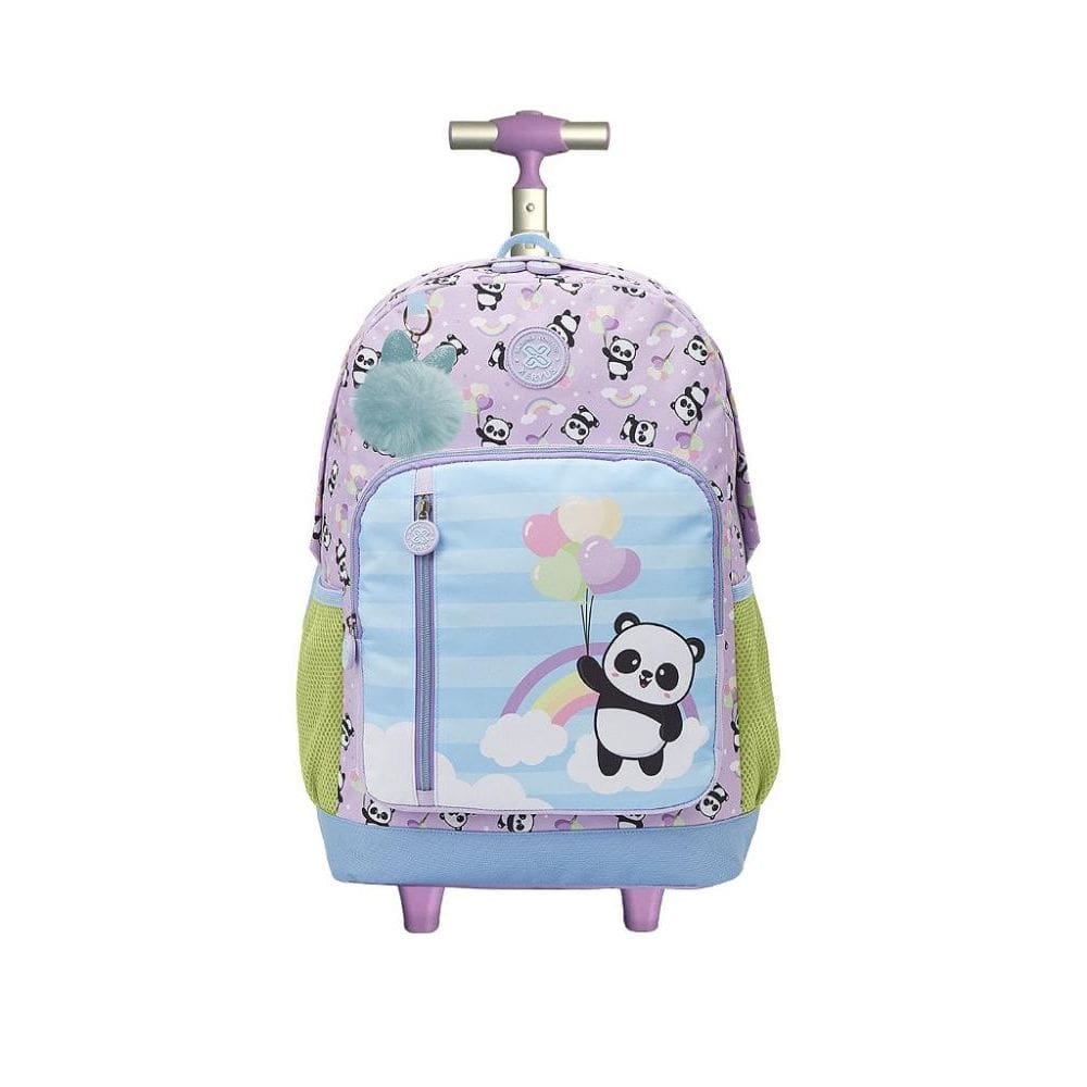Mochila de Rodinhas Xeryus 16 College Panda Balão Colorido