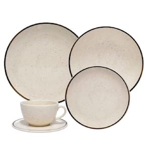 Aparelho de Jantar/Chá Oxford Brisa | Cerâmica, 20 Peças, Bege