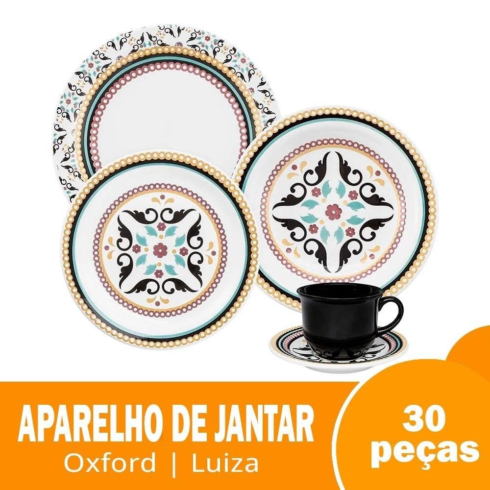 Aparelho Jantar/Cha 30 Pecas Oxford Luiza Jx30-6750