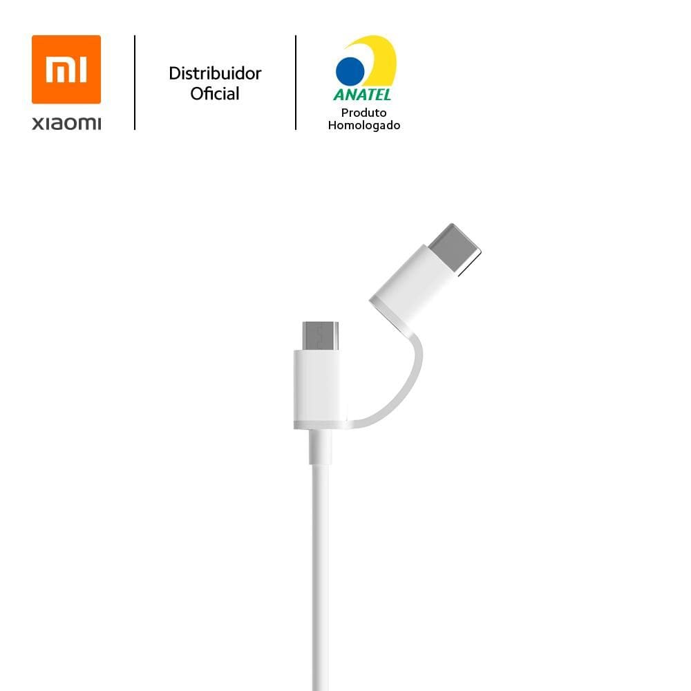 Cabo USB para Tipo C e microUSB 100cm