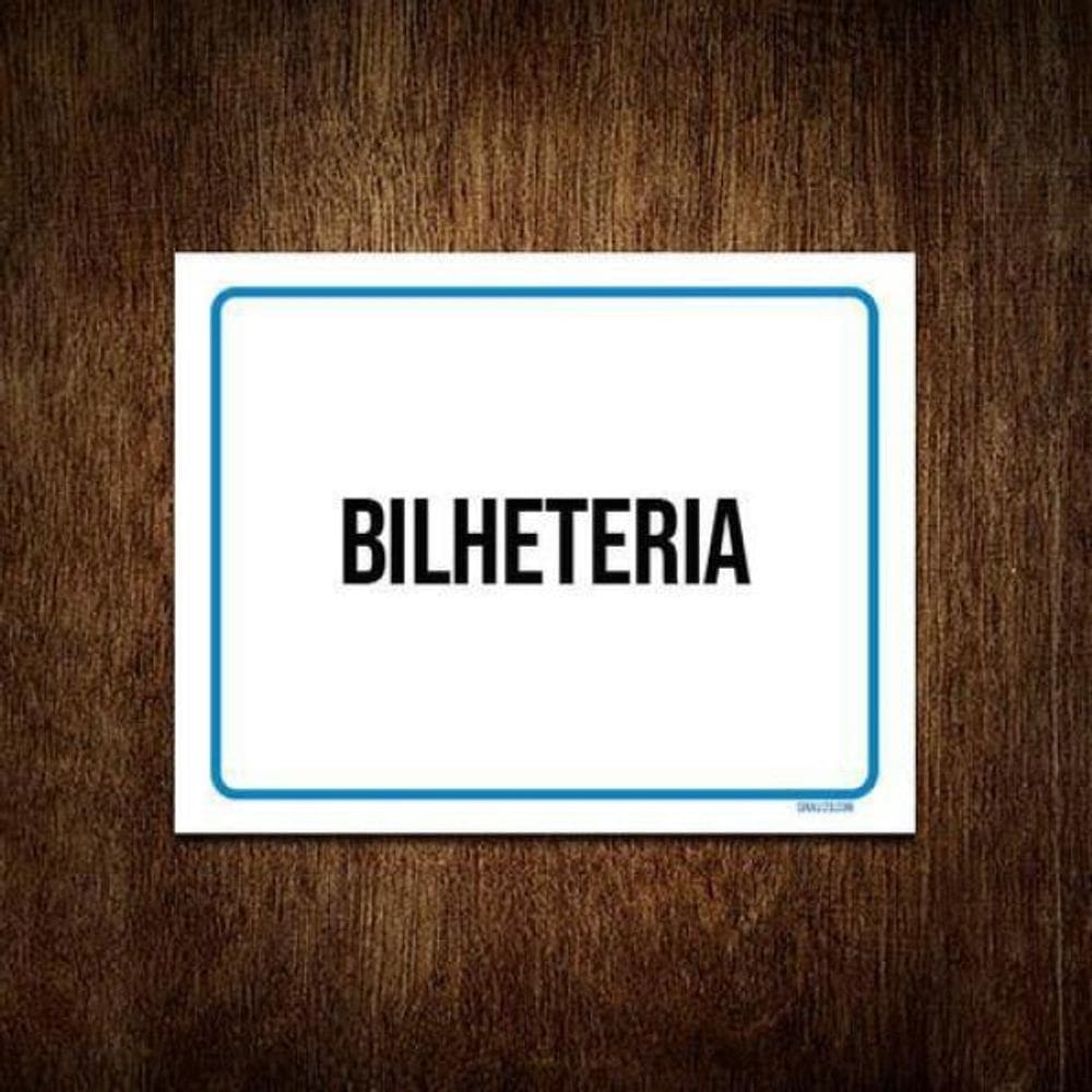 Kit 10 Placas Ambiente Sinalização Setor Bilheteria
