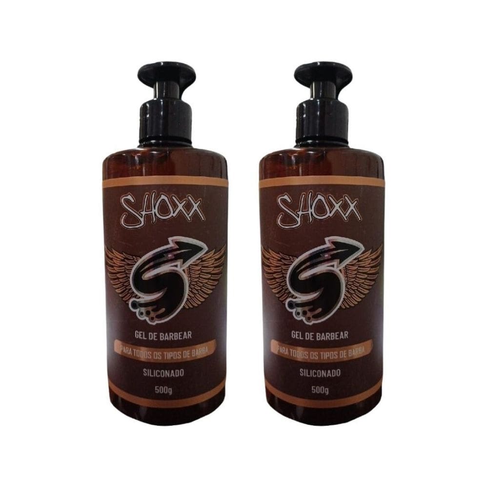 Gel De Barbear Shoxx 500G Siliconado - Kit Com 2Un