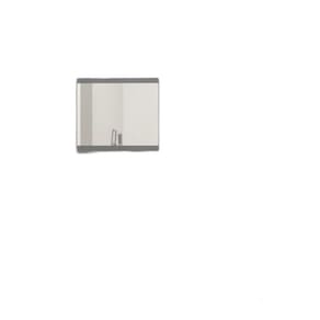 Gabinete De Vidro 45Cm Ac Cuba Retangular Prata + Torneira