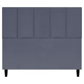 Cabeceira Decorativa Classic Para Cama De Casal 140 Cm Suede Cinza Suede