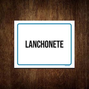 Kit 3 Placas Ambiente Sinalização Setor Lanchonete