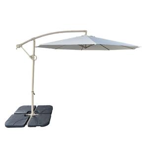 Ombrelone Lateral Tahiti Fratini 300 Cm Aluminio Fendi Capa Poliéster Base Lateral Hdpe