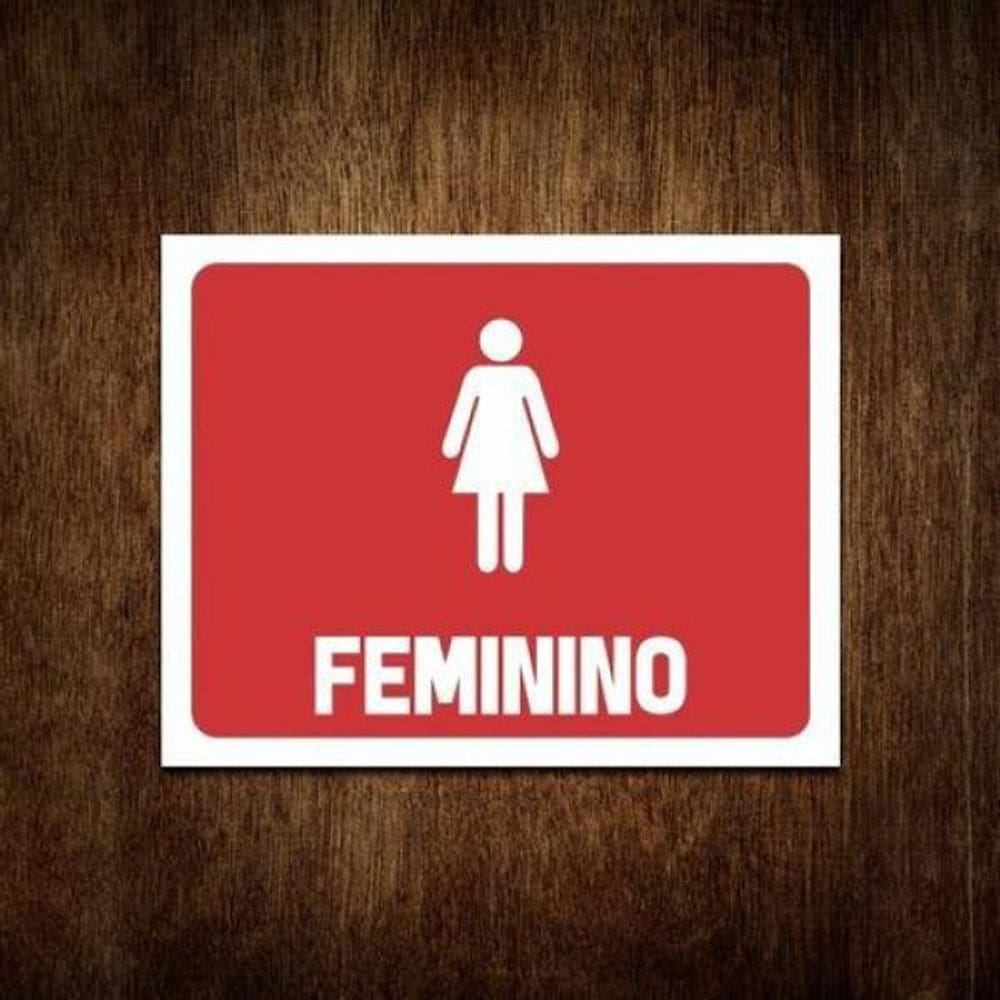 Placa De Banheiro - Feminino