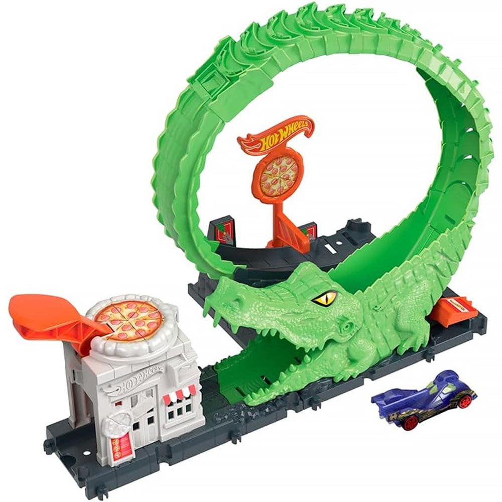 Pista Hot Wheels City Looping de Ataque do Crocodilo HKX39 - Mattel