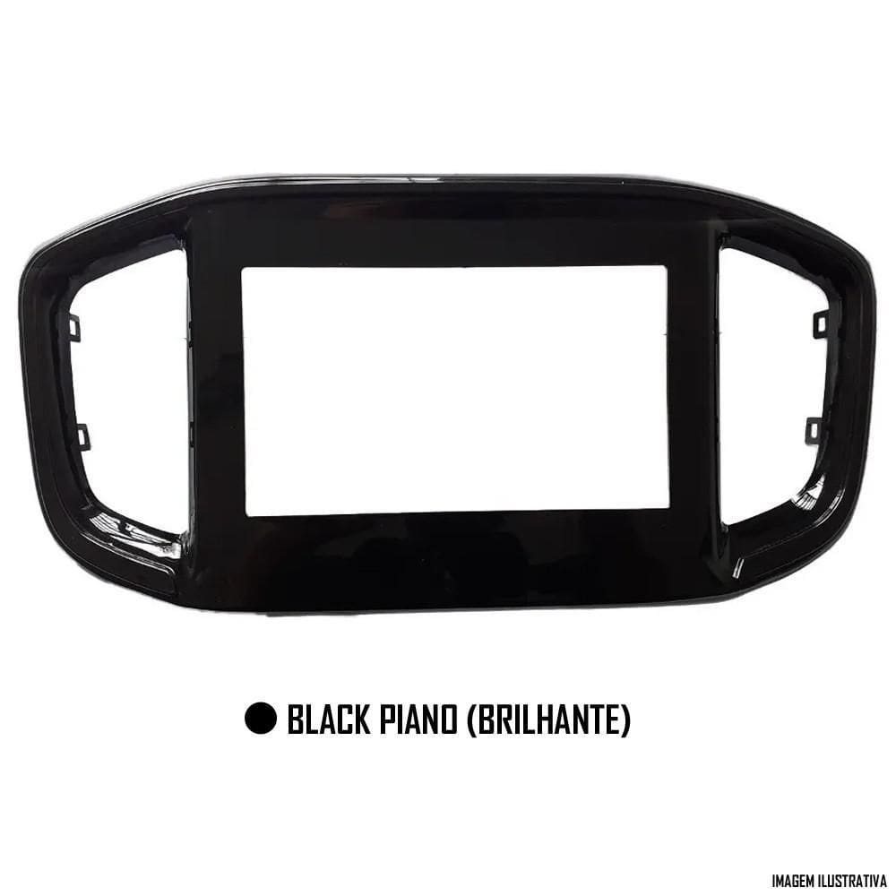 Moldura De Painel 2 Din Fiat Strada 2020 2021 2 Dins