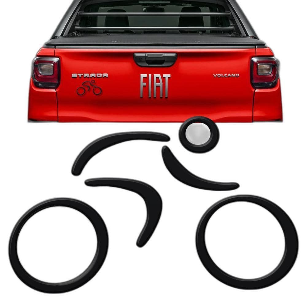 Emblema Adesivo Decorativo Bicicleta Alto Relevo Preto