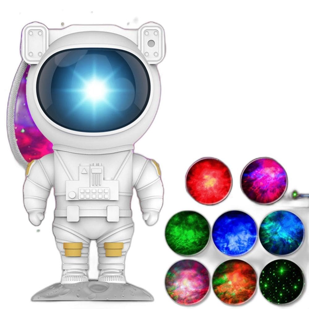 Astronauta Projetor De Luz Galáxia Nebulosa Constelação