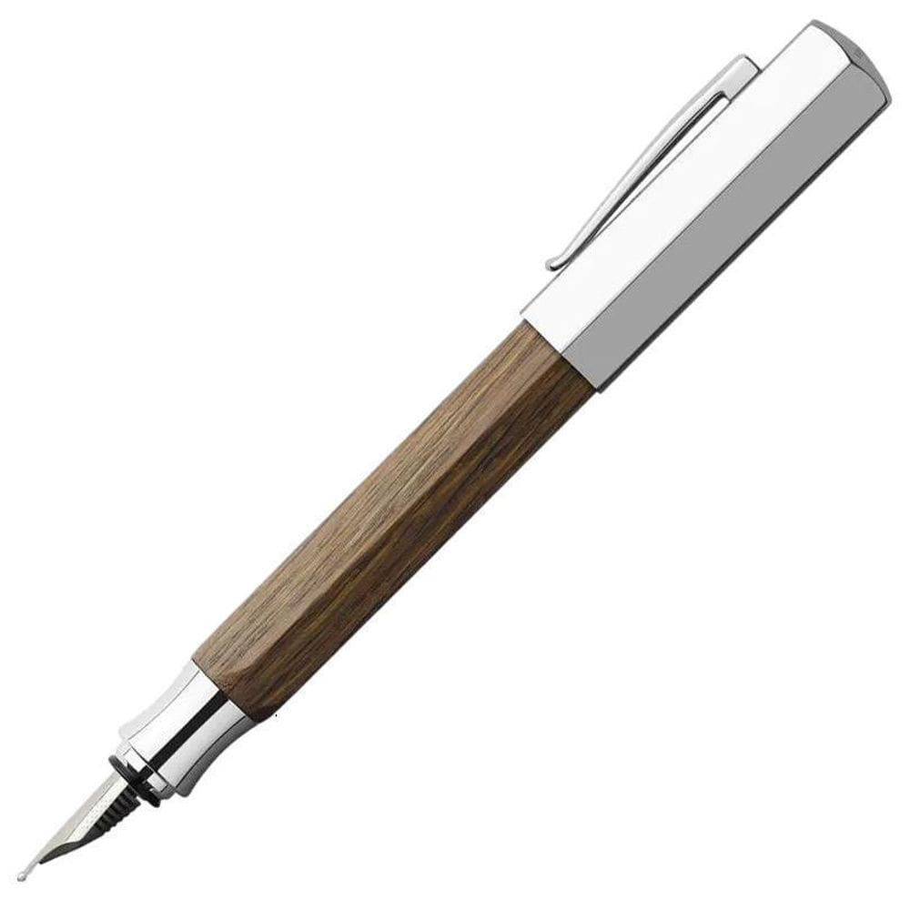 Caneta Tinteiro Faber-Castell Ondoro Wood & Chrome