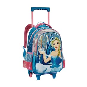 Mochila Escolar 2Em1 Costas E Rodas Princesa Gelo