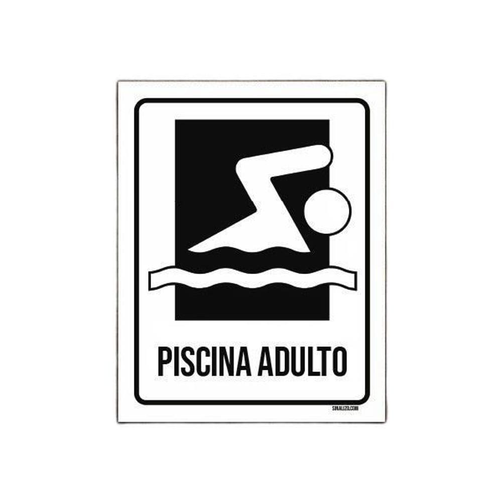 Placa Condomínio Ambiente Piscina Adulto 18X23