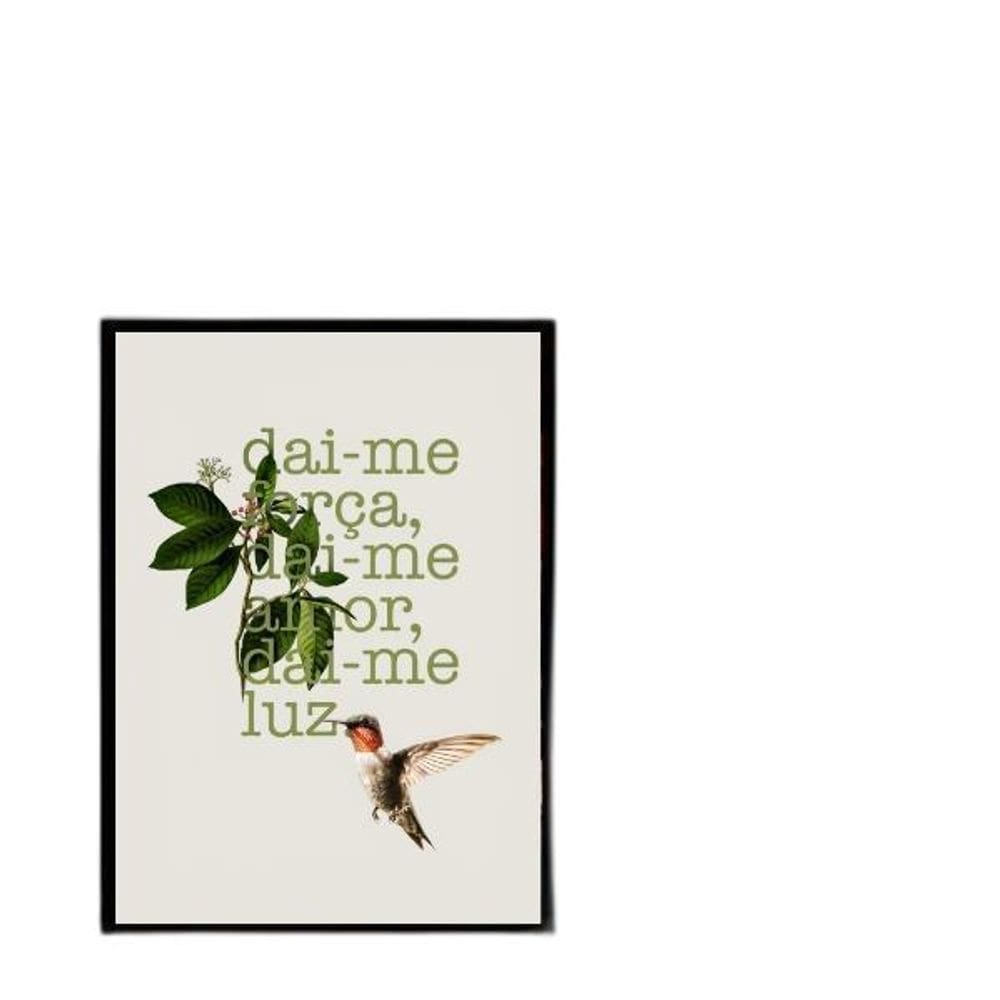 Quadro Dai-Me Força, Amor E Luz 33X24Cm - Com Vidro
