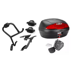 Protetor Carenagem + Protetor Mao + Bagageiro Lander 2019 Scam + Bau Givi 45L E450n