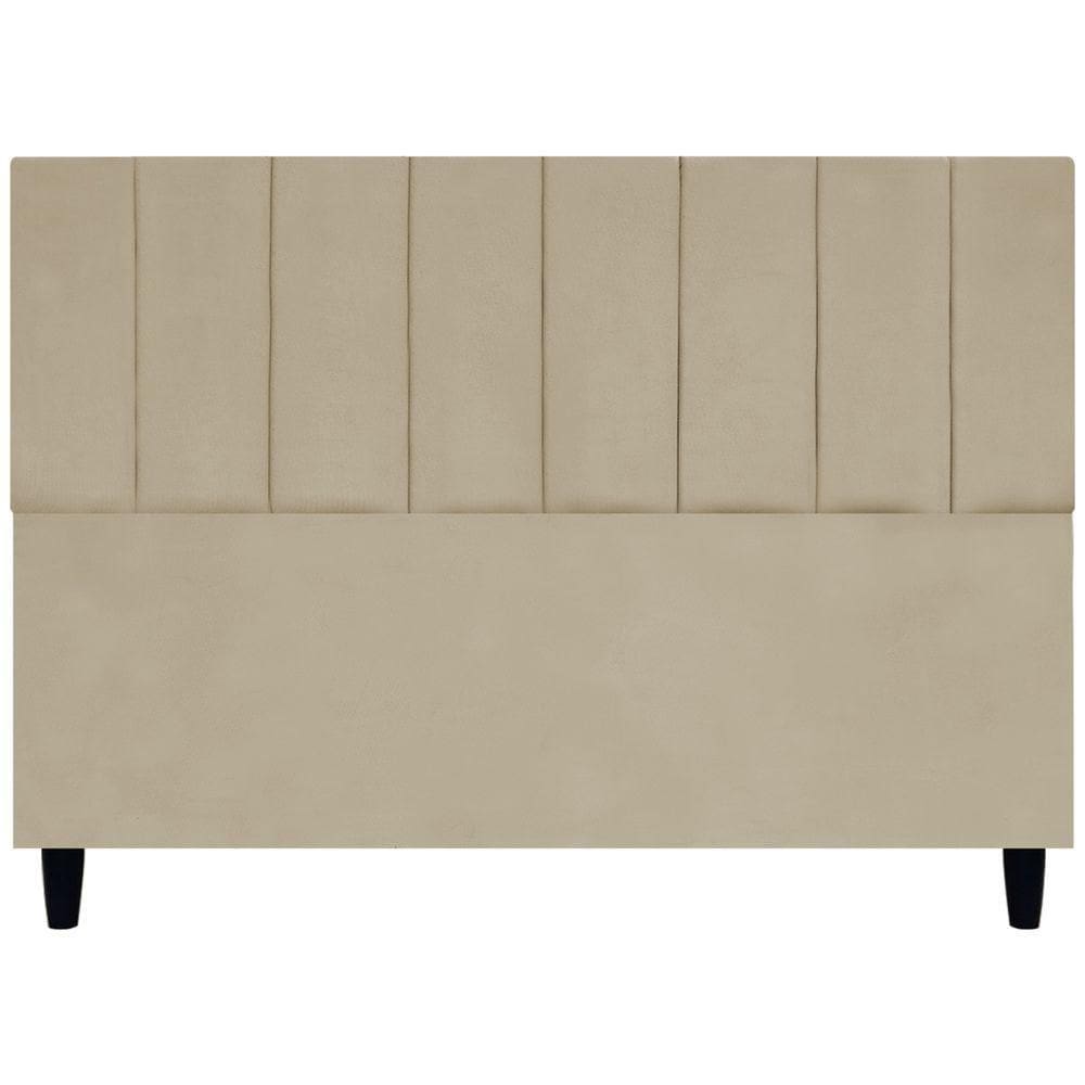 Cabeceira Decorativa Elen Para Cama Queen 160 Cm Suede Nude Suede