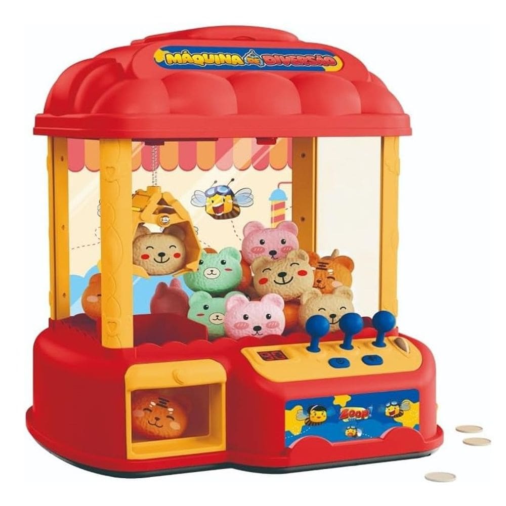 Máquina Grande de Pegar Ursinhos e Bolinhas - Zoop Toys