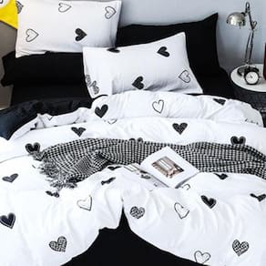 Jogo De Cama Love Black Love Solteiro King 6 Peças