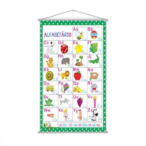 Banner Escolar Pedagógico - Alfabetário Cursivo 120X65Cm