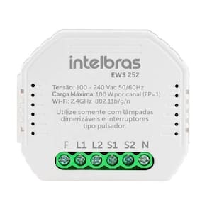 Interruptor Controlador Dimmer Smart Wi-Fi Intelbras Ews 252