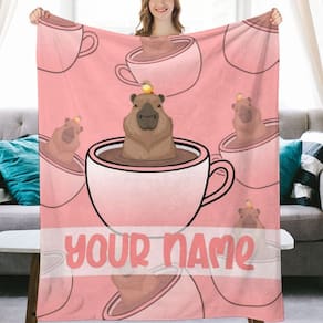 Cobertor CUSPCOD Capybara Flannel 30x40cm, tamanho de colo para crianças