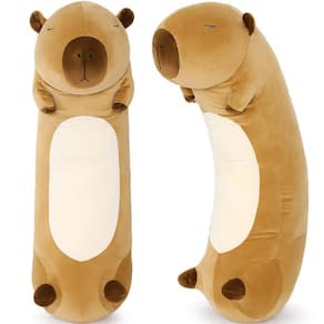 Almofada corporal Morismos Long Capybara, 100 cm, brinquedo de pelúcia