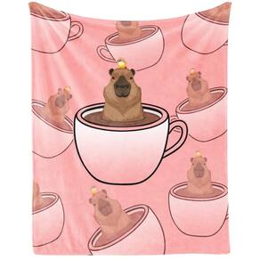 Cobertor CUSPCOD Capybara Flannel 30x40cm, tamanho de colo para crianças