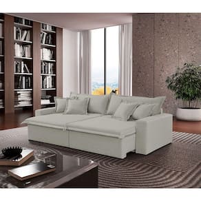 Sofá Montreal Veludo 02 Módulos 80cm B25cm Meu Sofá Online B026 Veludo Prata