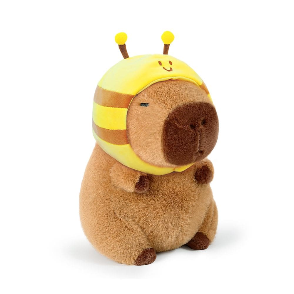 Brinquedo de pelúcia Ditucu Cute Capivara com chapéu de abelha para crianças de 33 cm