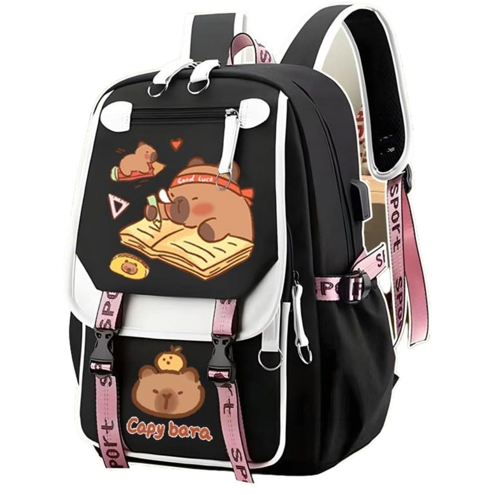 Mochila kiobrvhe Capybara Print para mulheres, bolsa de poliéster