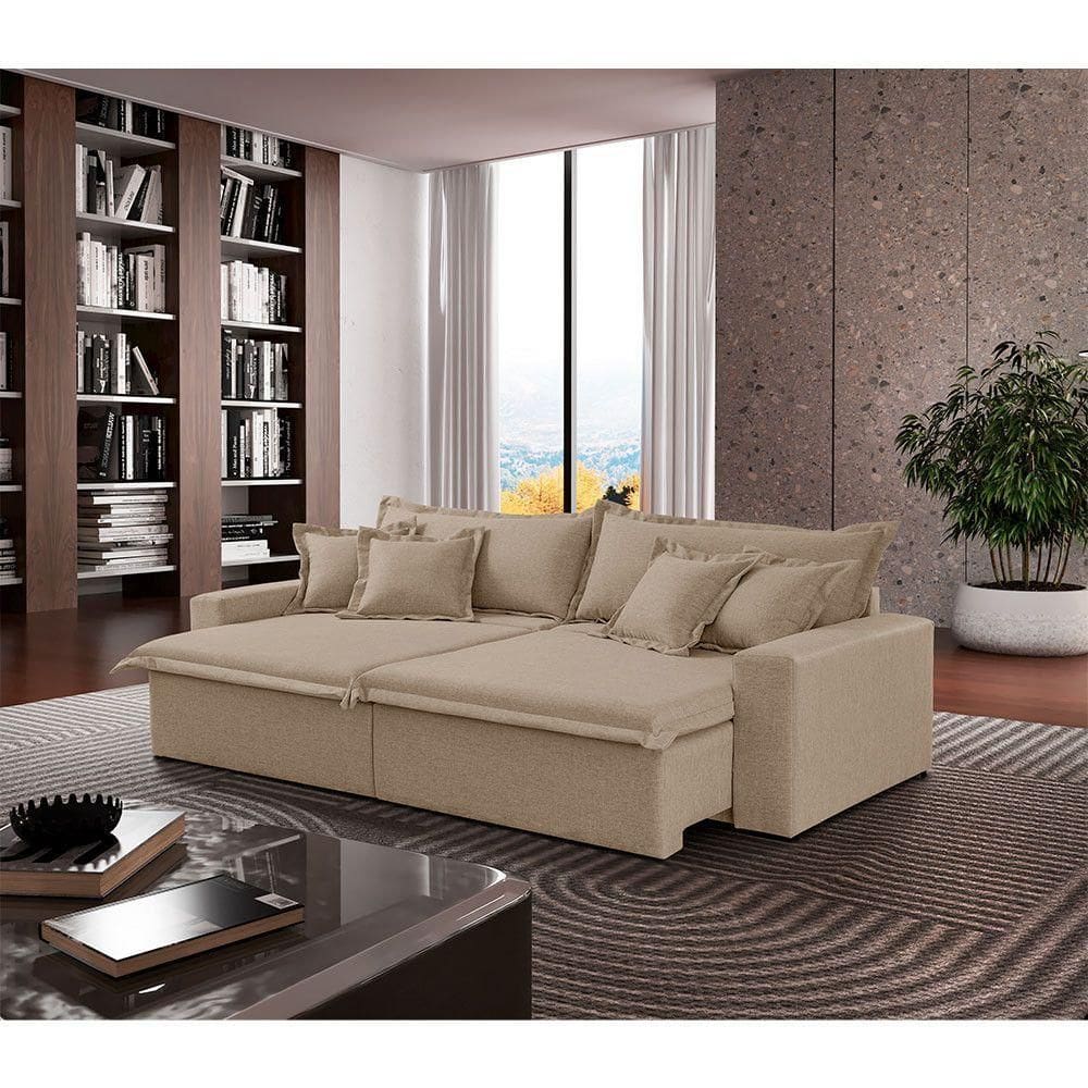 Sofá Montreal Linho 02 Módulos De 80cm B25cm Meu Sofá Online A226 Linho Bege