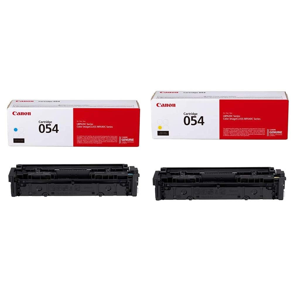 Cartucho de toner Canon 054 ciano e amarelo para impressora MF642cdw