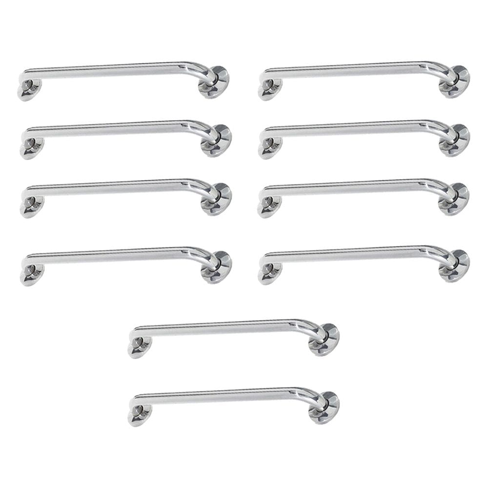 Barra de Apoio 40cm Aço Inox Kit 10 Unidades Idoso Banheiro Box Cadeirante Criança Gestante Acessibilidade Corrimao Escada Suporte Resistente