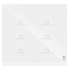 Interruptor Inteligente 6 Teclas Conexão Zigbee Compatível com Assistente de voz, IOS e Android Branco - Geonav