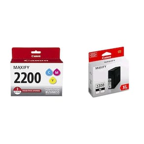 Tanque de tinta Canon PGI-2200XL pigmento preto+pacote multicolorido de 3 cores