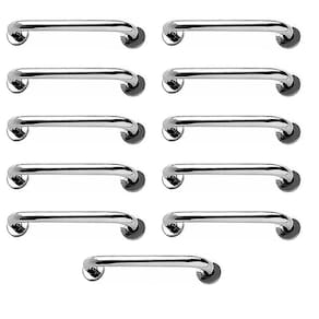 Barra de Apoio Aço Inox 40cm Kit 11 Unidades Idoso Cadeirante Deficiente Banheiro Box Corrimao Segurança Acessibilidade Suporte