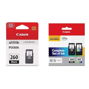 Cartucho de tinta Canon PG-260 preto e CL-261 colorido TR7020 TS6