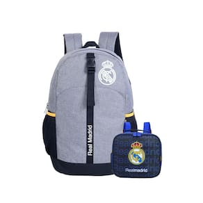 Kit Mochila Escolar Esportiva Costas+Lancheira Real Madrid