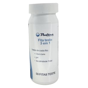 Fita Teste 3 Em 1 Mede Cloro, Ph E Alcalinidade Da Piscina