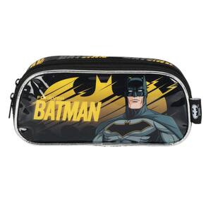 Estojo Escolar Duplo Batman Dc Comics Luxcel Ei41274Bm-Preto