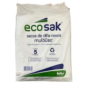 Saco Rafia Entulho 05 Unidades Ecosak INFLA Sacaria